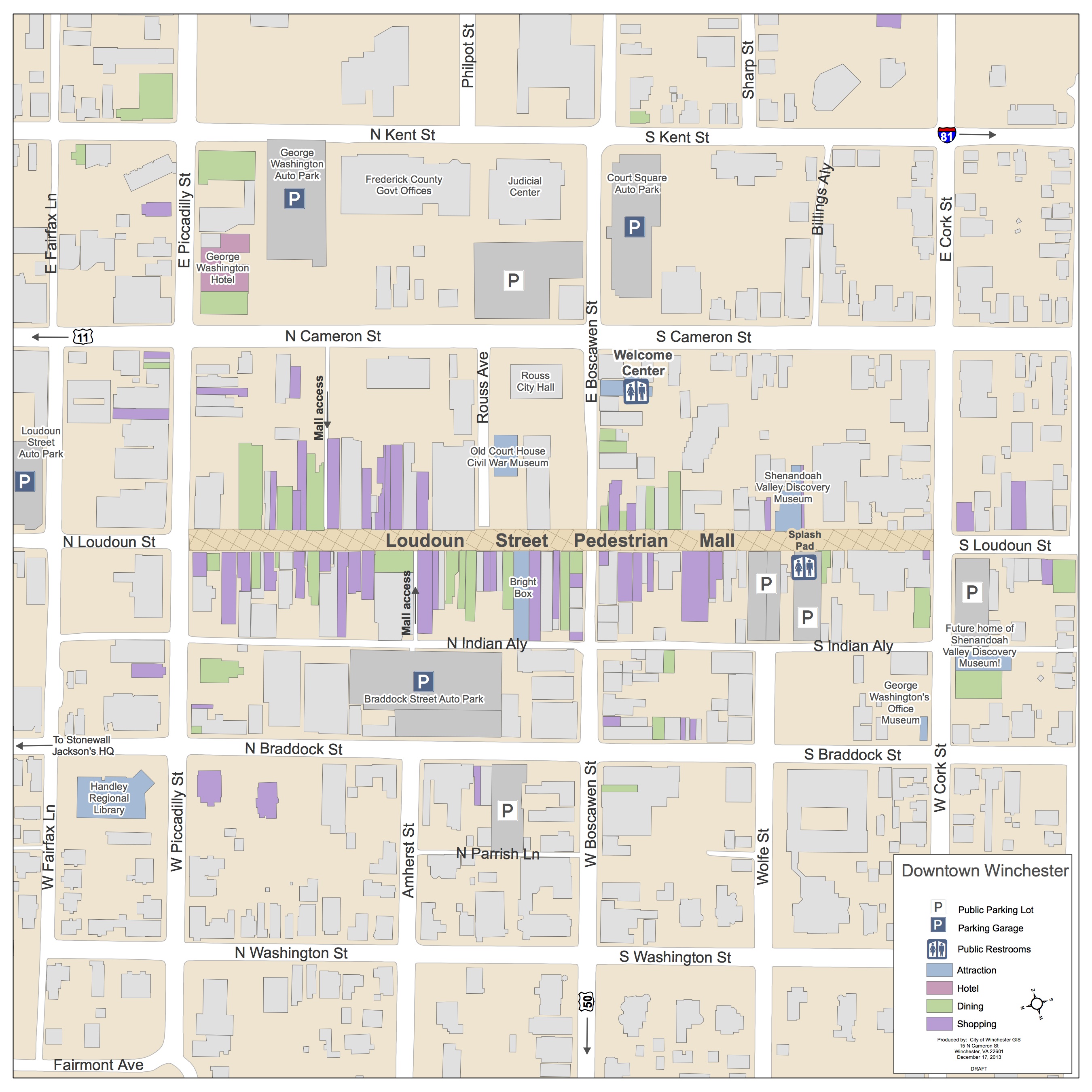 Winchester Town Centre Map