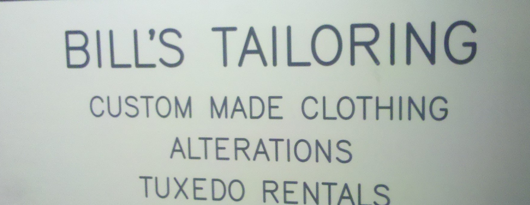 Bill's Tailor Shop